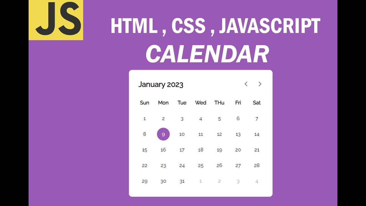 Read more about the article How to create a Calendar with HTML CSS and JAVASCRIPT