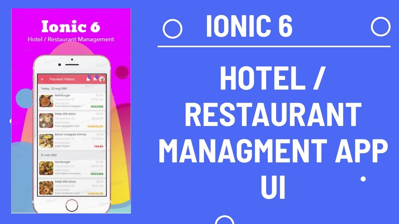 Read more about the article Ionic 6 Hotel / Restorent Managment App UI | Payment Page